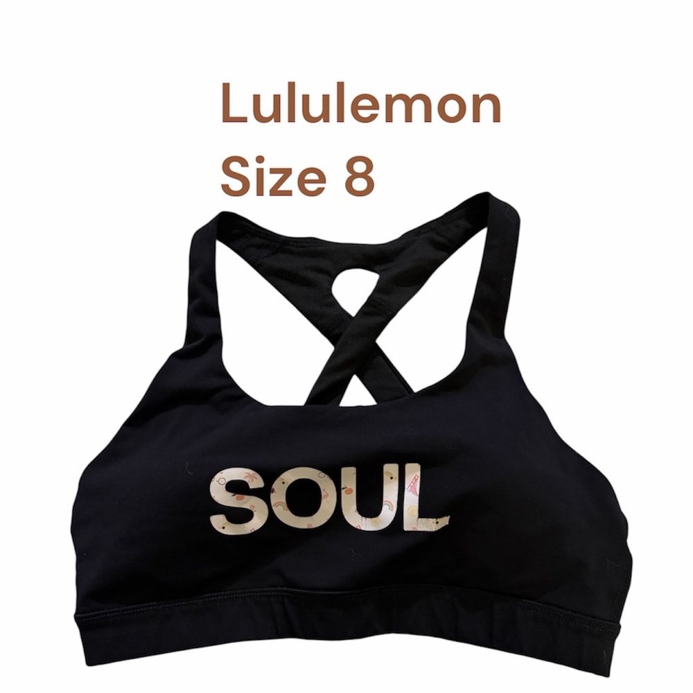 Lululemon Black Sports Bra size 8